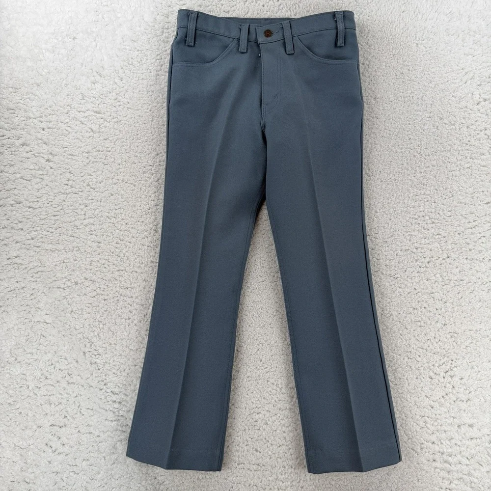 Vintage Levis Dress Pants Mens 30x32 (30x26) Blue Classic Polyester USA 1990s